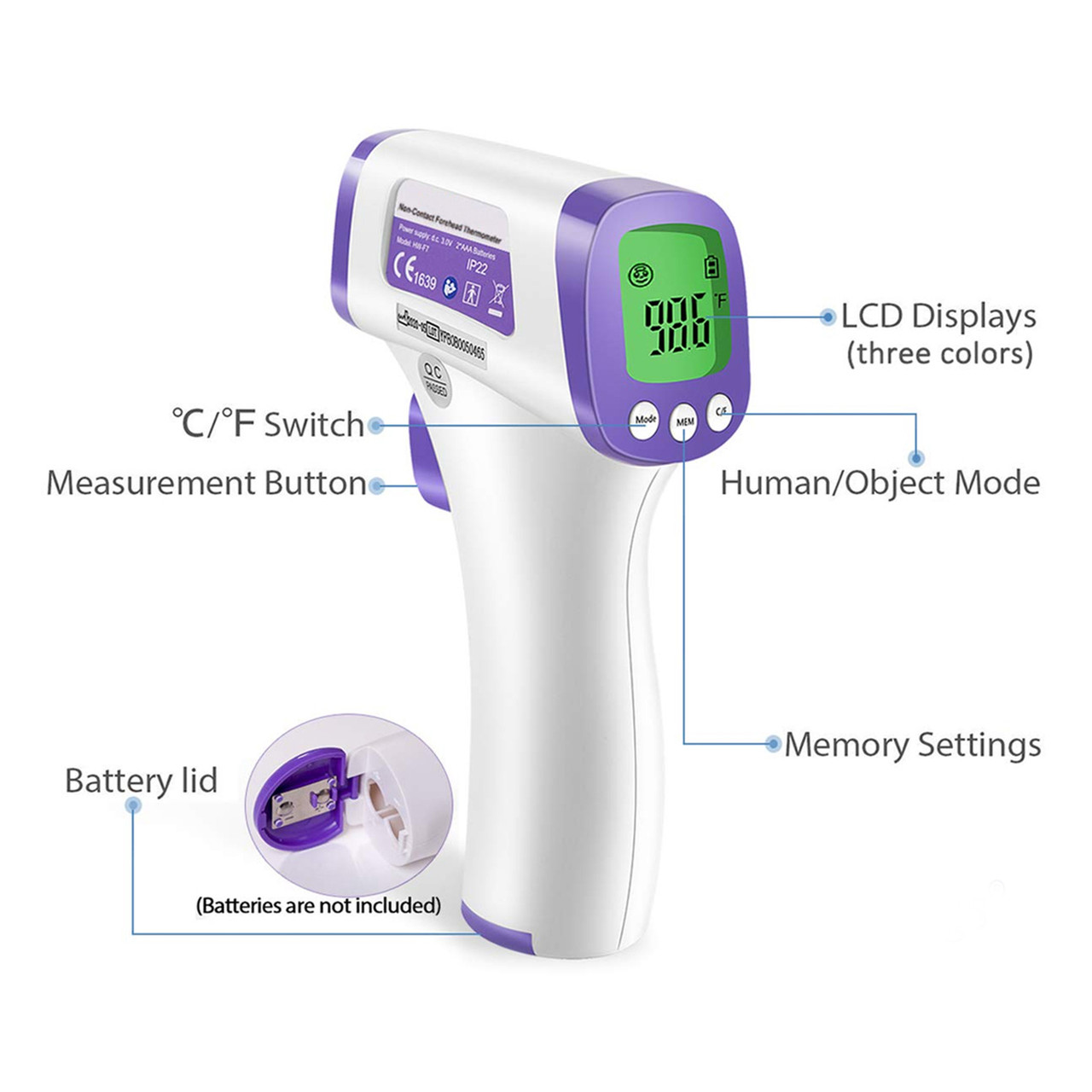 Touchless Forehead Infrared Thermometer by Extreme Fit™ product image