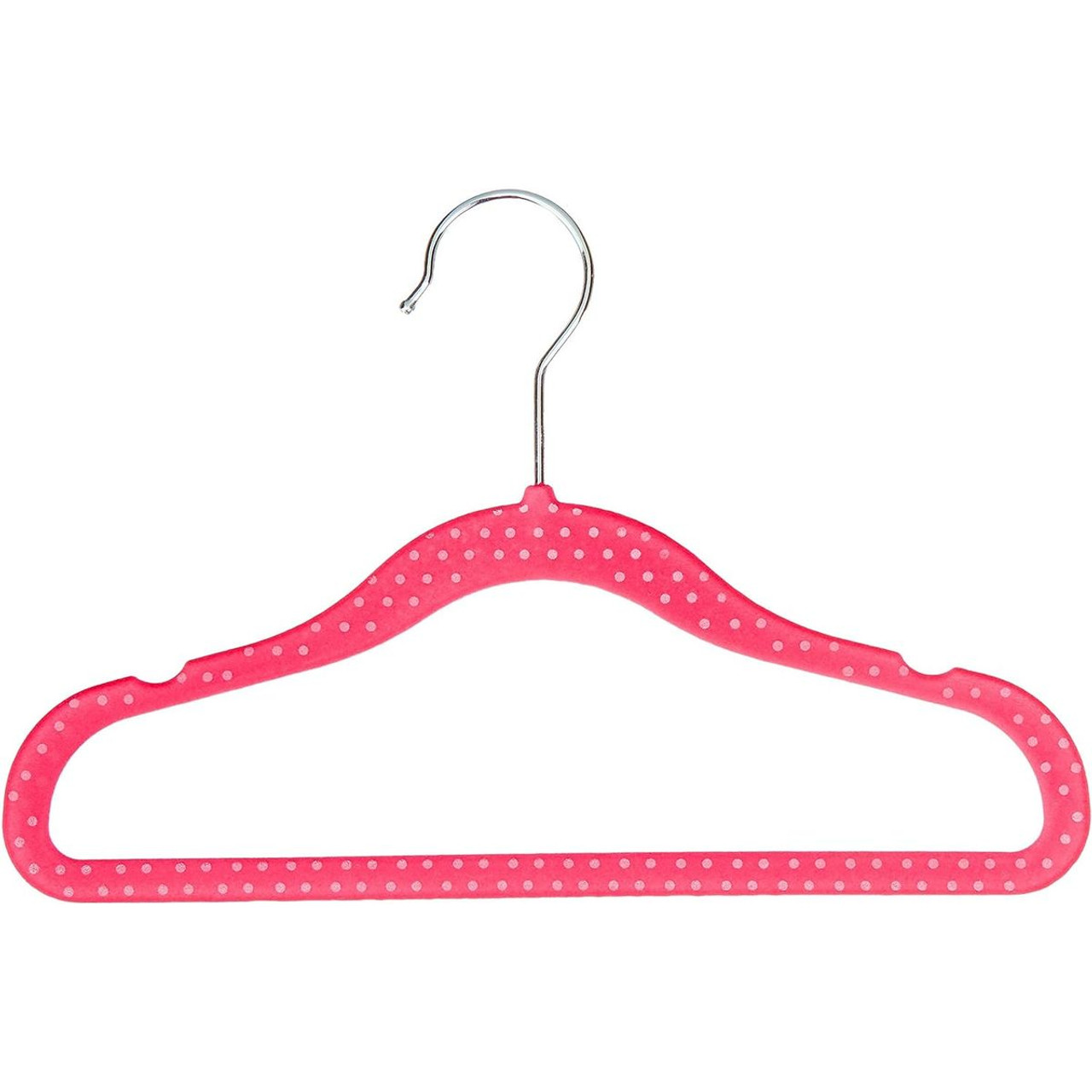 Kids' Polka Dot Velvet Hangers by Amazon Basics (1- or 5-Pack) product image