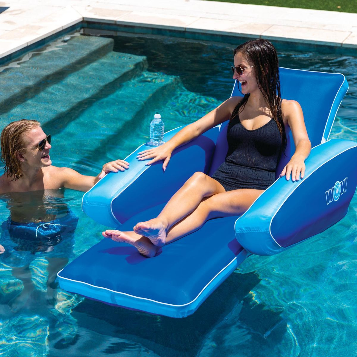 WOW Watersports Modern Lounger Pool Float with Cupholder product image
