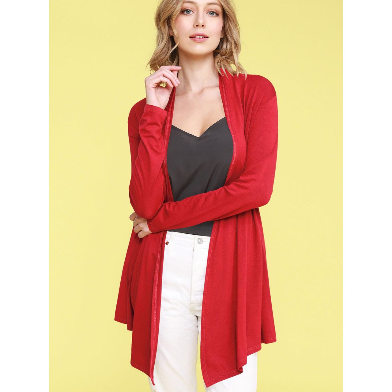 Women's Open Front Knit Cardigan Sweater product image
