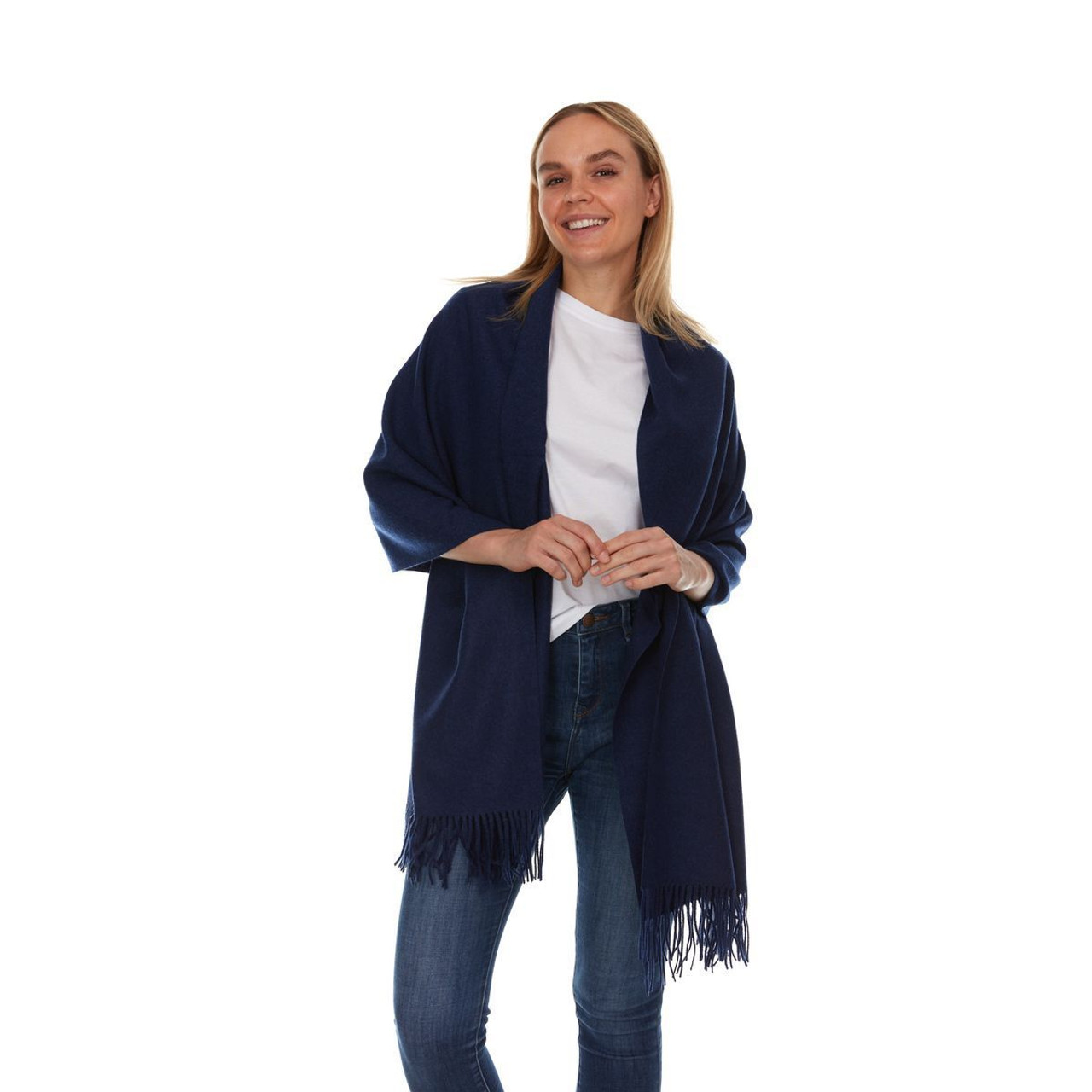 Year-Round Wraparound Scarf with Fringe product image