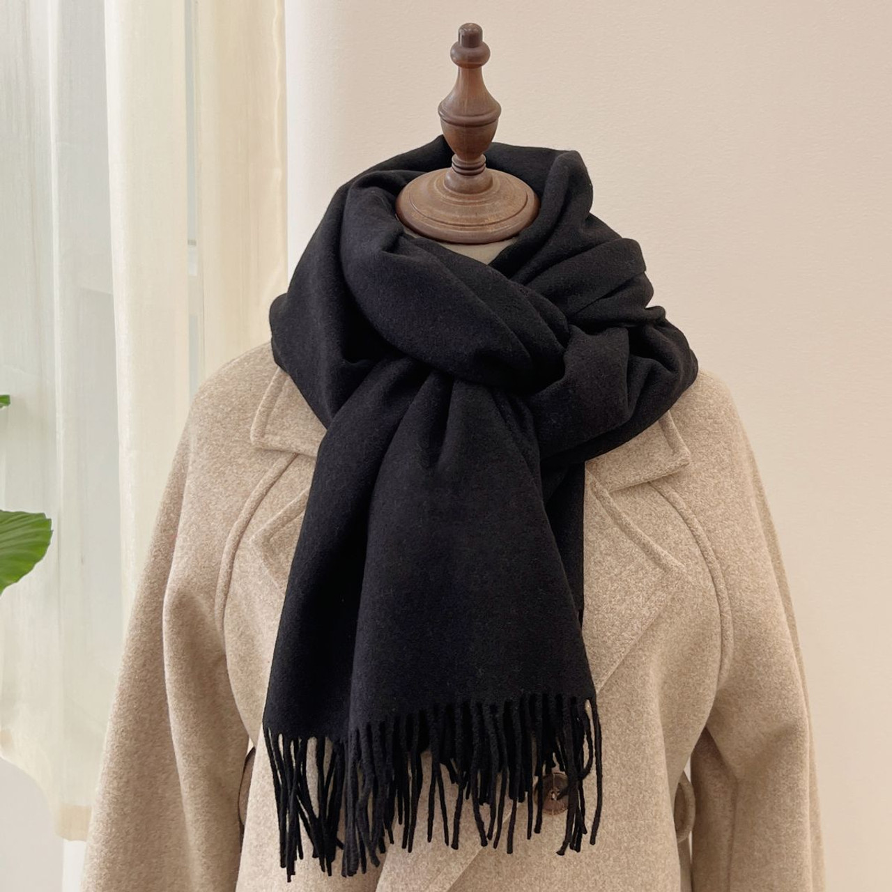 Year-Round Wraparound Scarf with Fringe product image