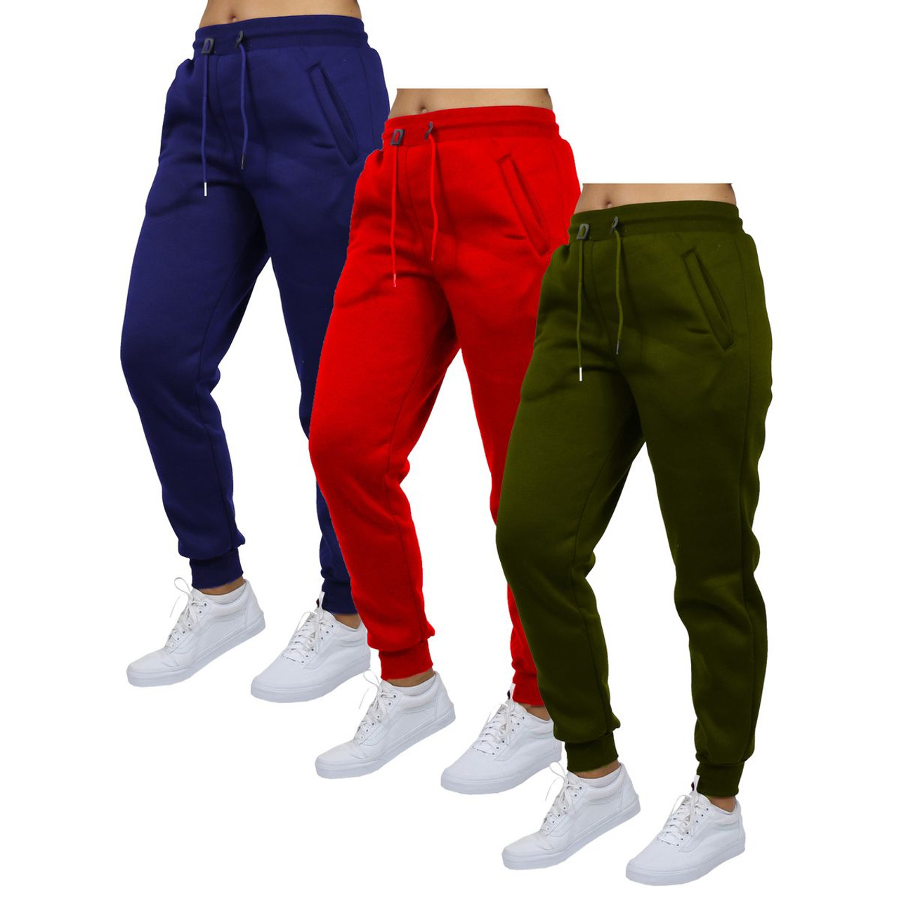 Women’s French Terry Jogger Lounge Sweatpants (3-Pack) product image
