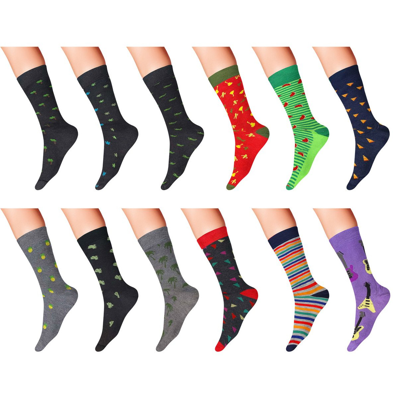 James Fiallo Colorful Dress Socks for Men (12-Pairs) product image