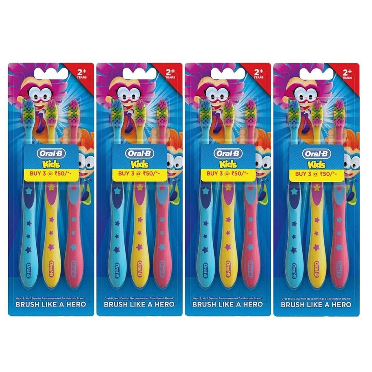 Oral-B® Kids' Extra Soft Toothbrush, 3 ct. (4-Pack) product image