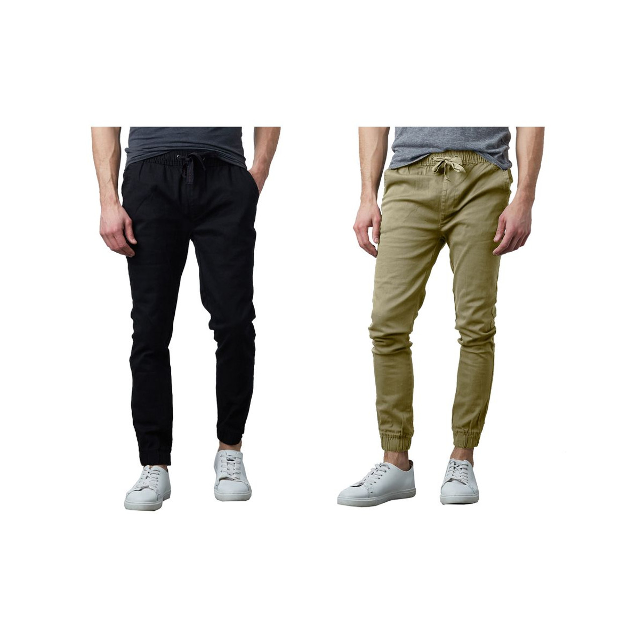 Men's Slim-Fit Cotton Twill Jogger Pants (2-Pack) product image