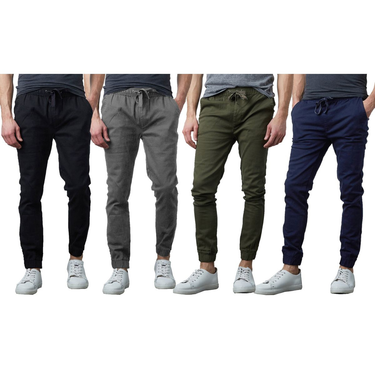 Men's Slim-Fit Cotton Twill Jogger Pants (2-Pack) product image