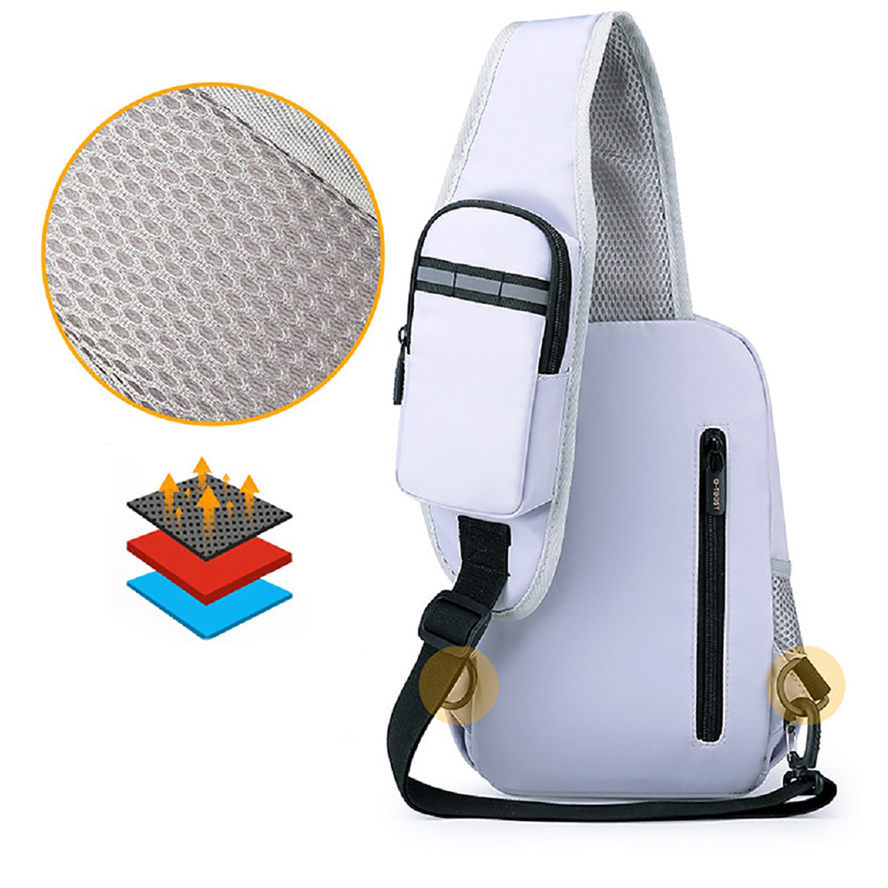 Lior™ Unisex Crossbody Sling Shoulder Bag with External USB Port product image