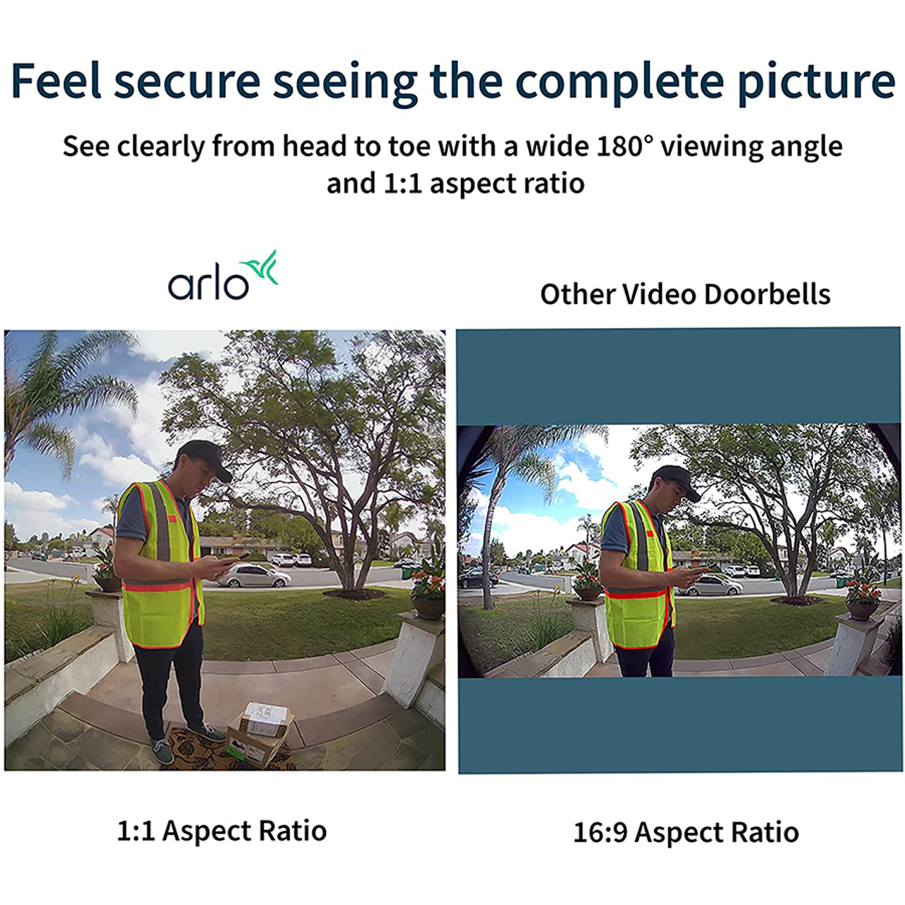 Arlo® Essential 180-Degree Wired HD Video Doorbell product image