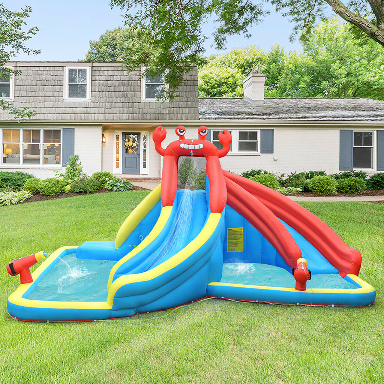 Inflatable Crab Dual Water Slide Bounce House without Blower product image