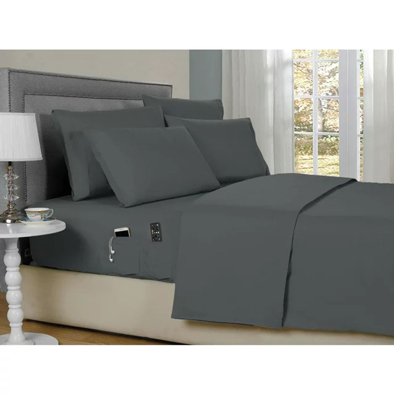 Kathy Ireland Smart Sheet Set with Side Pocket   product image