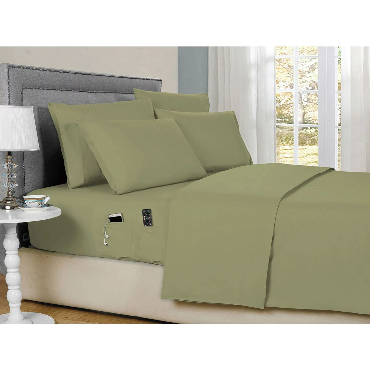 Kathy Ireland Smart Sheet Set with Side Pocket   product image