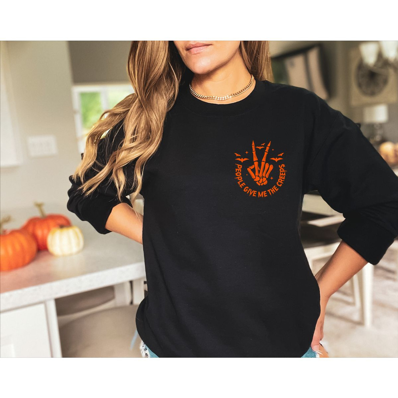 'People Give Me the Creeps' Crewneck Sweater product image