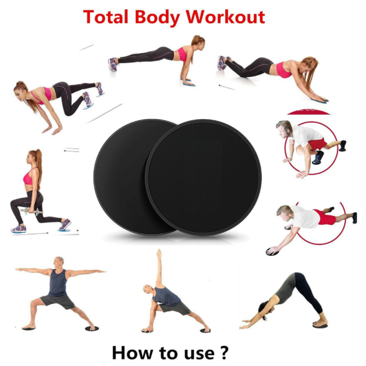 Body Glove 2 Pcs Gym Gliding Discs Fitness Core Sliders Abs