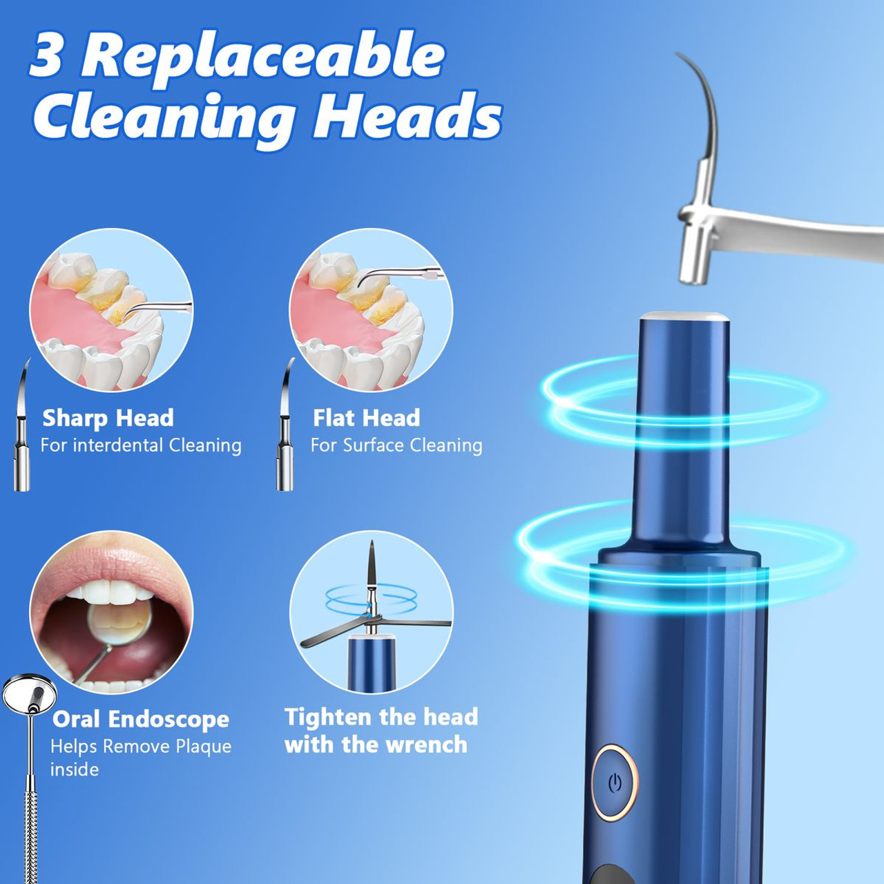 Electric Teeth Cleaner with 4 Modes & LED Light product image