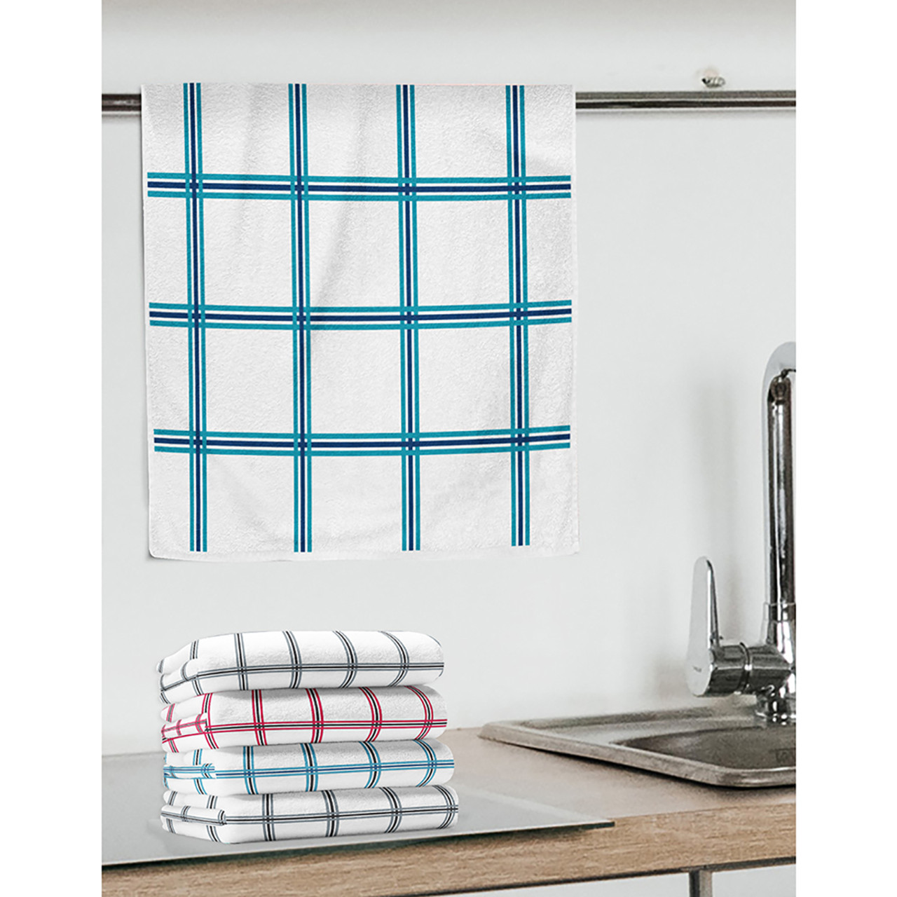 100% Ultra-Soft Cotton Premium Plaid Kitchen Towel, 20 x 30-Inch (6-Pack) product image