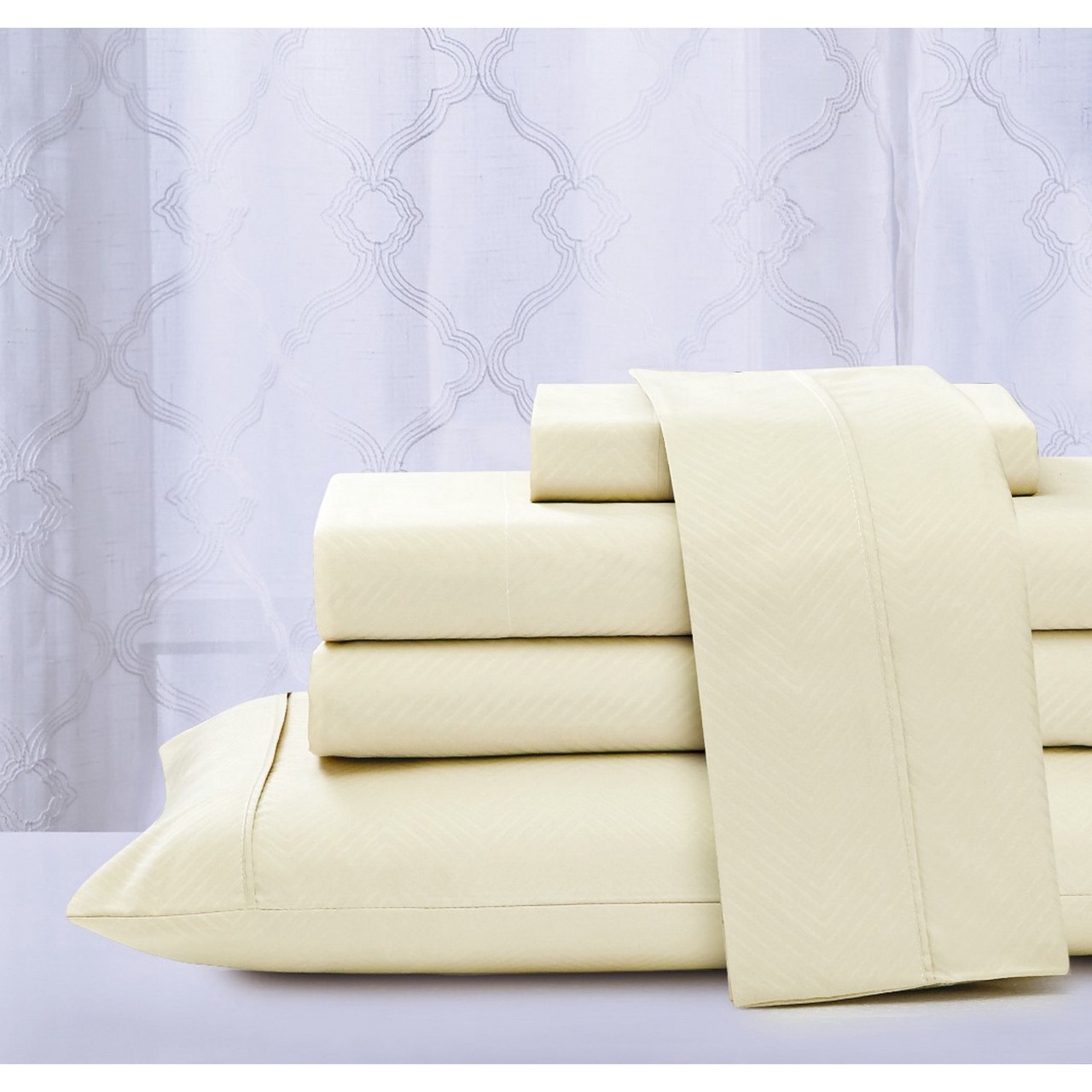 4-Piece Chevron Embossed Microfiber Sheet Set by Kathy Ireland® product image