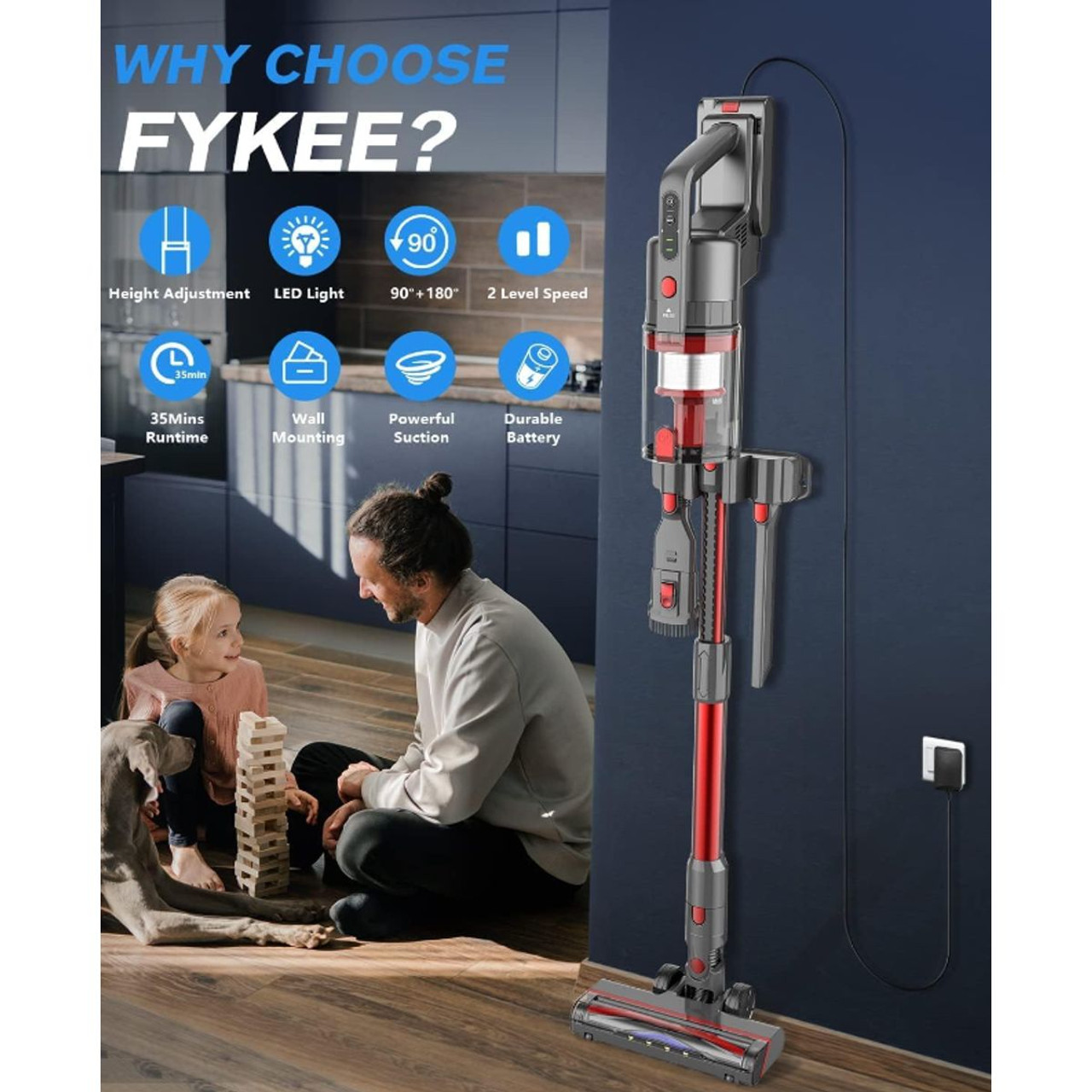 Fykee™ Cordless Stick Vacuum Cleaner product image