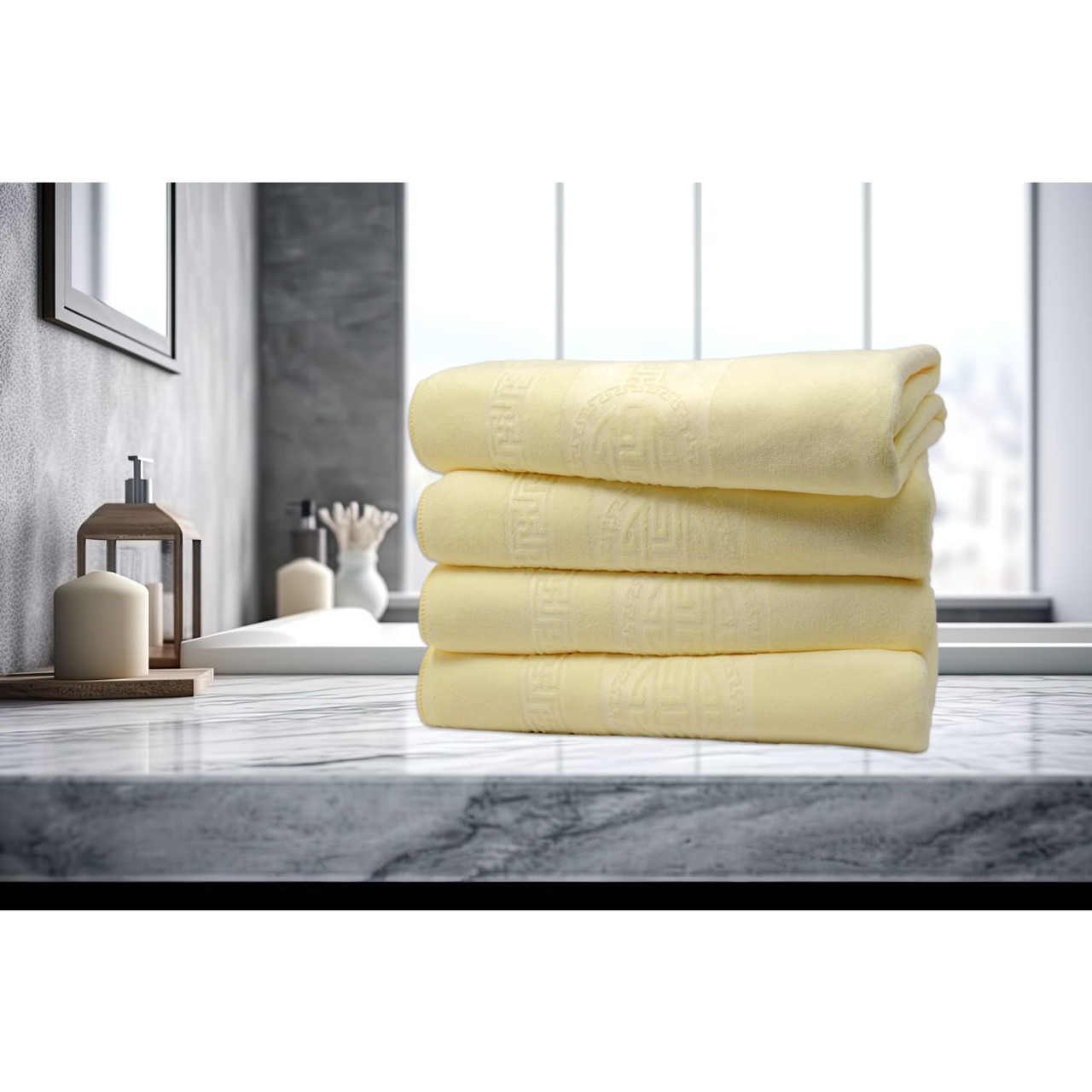 Dan River® 4-Piece Embossed Microfiber Bath Towel Set product image