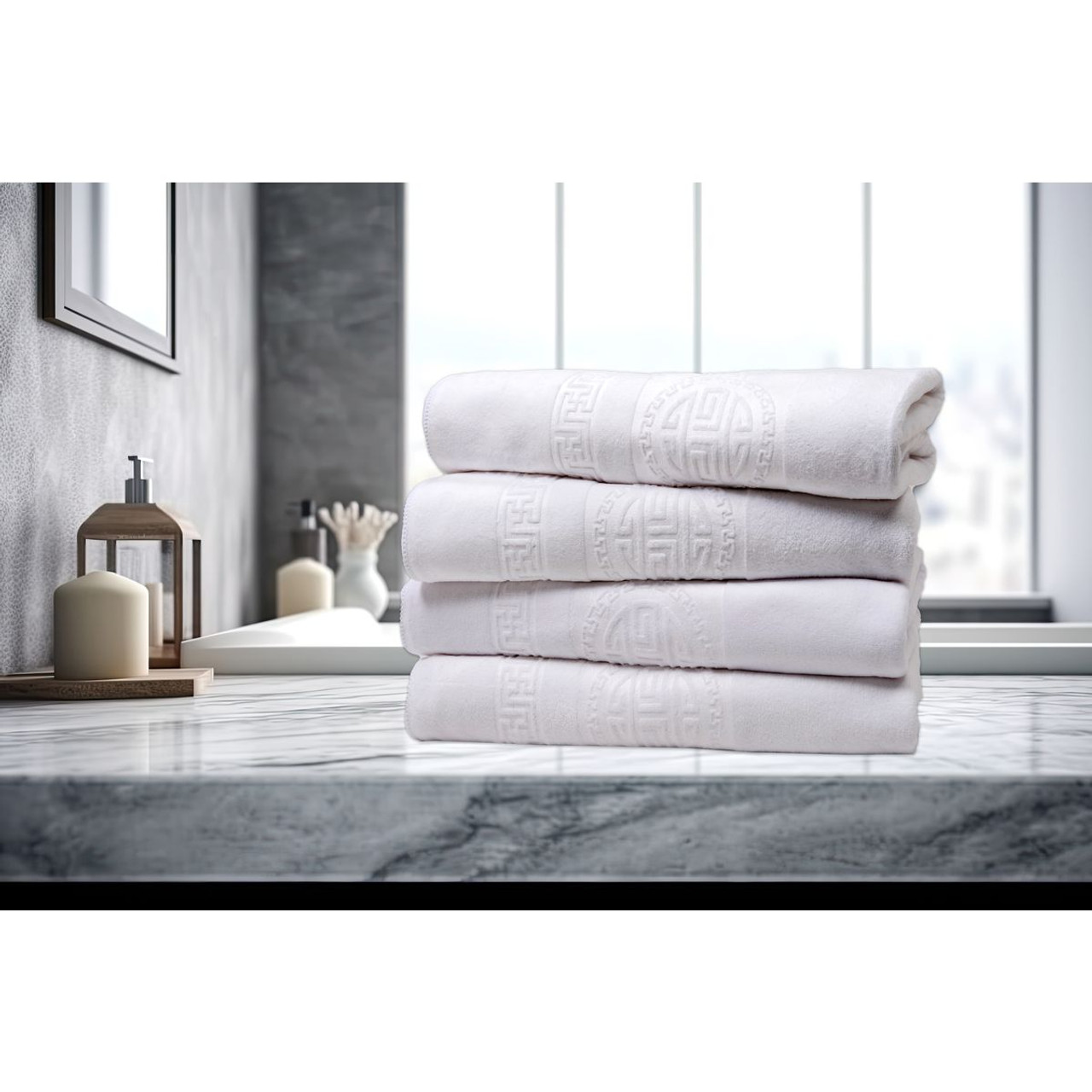 Dan River® 4-Piece Embossed Microfiber Bath Towel Set product image
