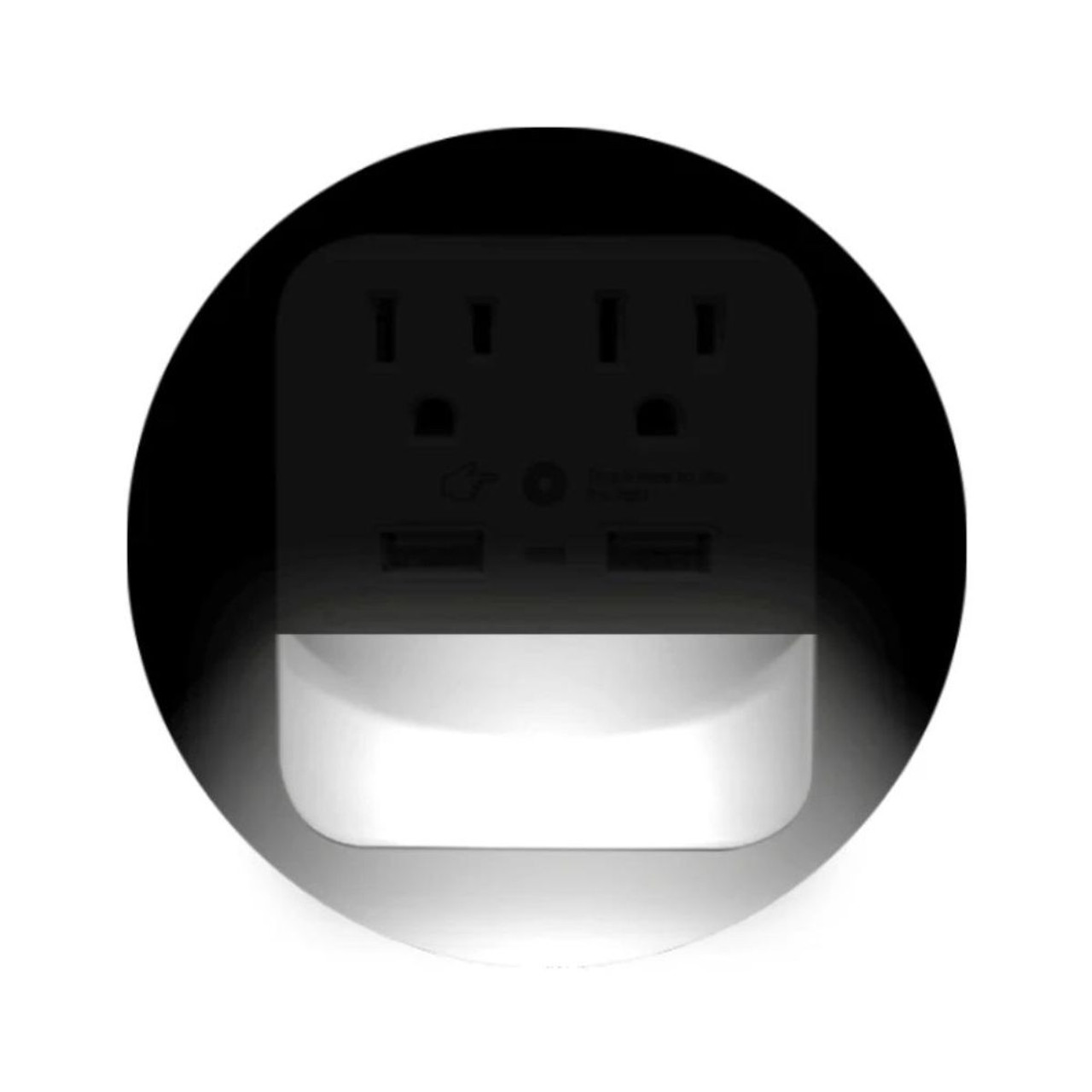 2 Outlet 2 USB Wall Plug with LED Light (1- to 4-Pack) product image