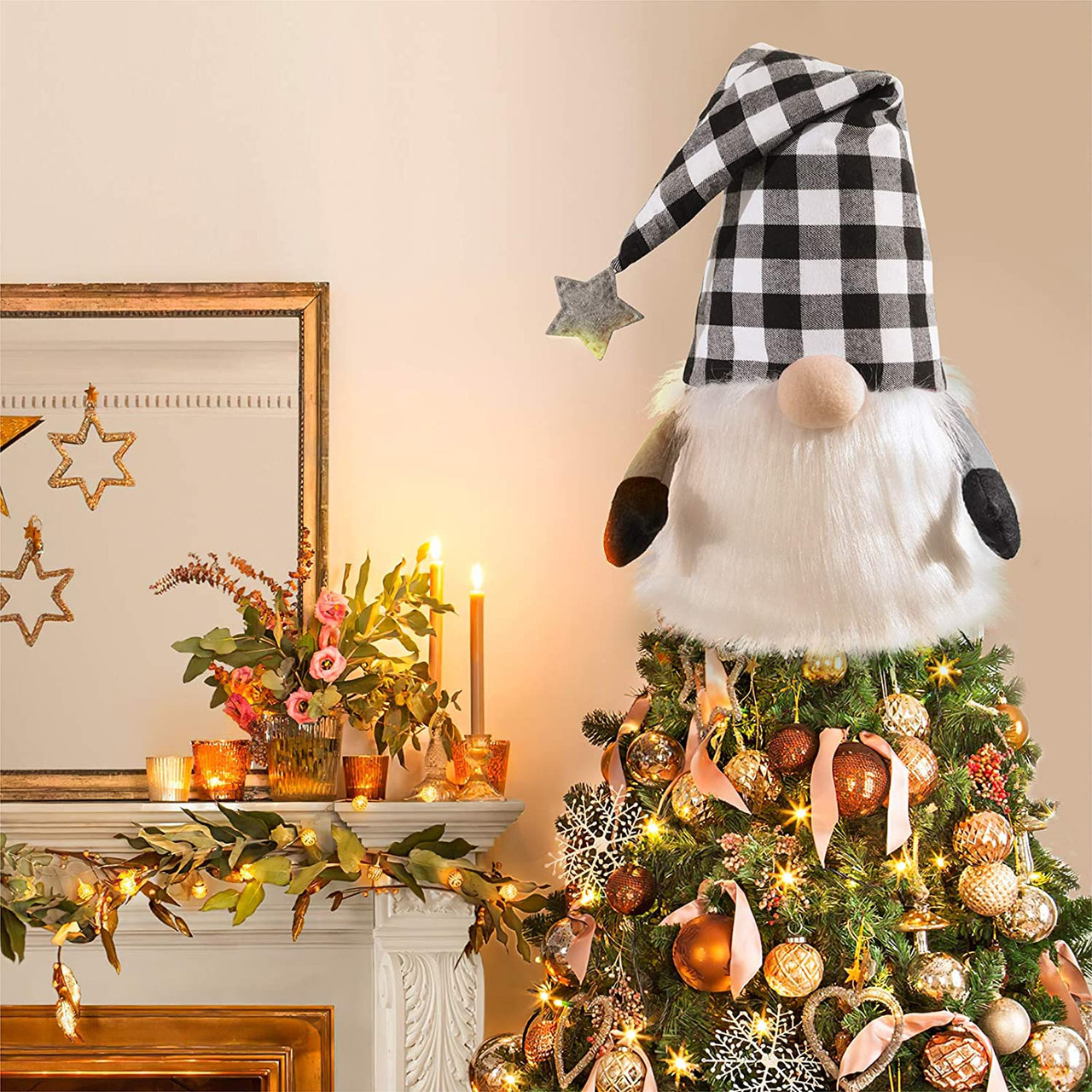Gnome Christmas Tree Topper Decoration (2-Pack) product image