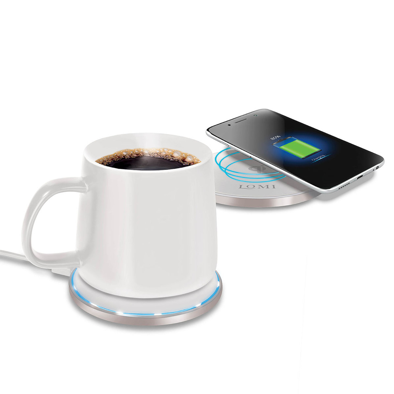 Lomi™ 2-in-1 Smart Mug Warmer and Qi Wireless Charger product image