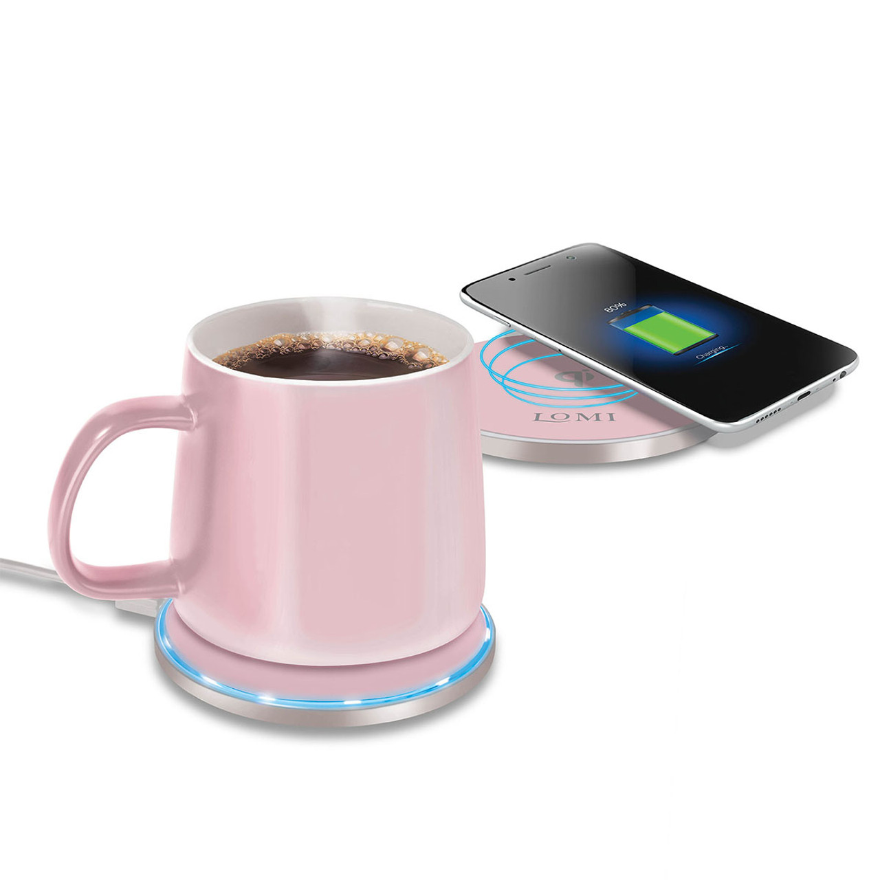 Lomi™ 2-in-1 Smart Mug Warmer and Qi Wireless Charger product image