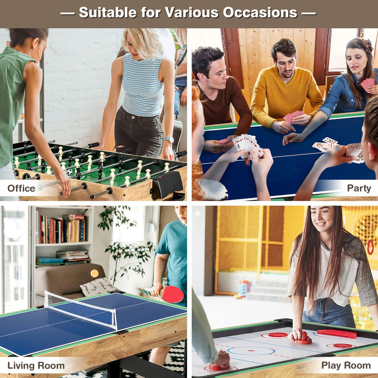 10-in-1 Multi Combo Game Table Set for Home product image