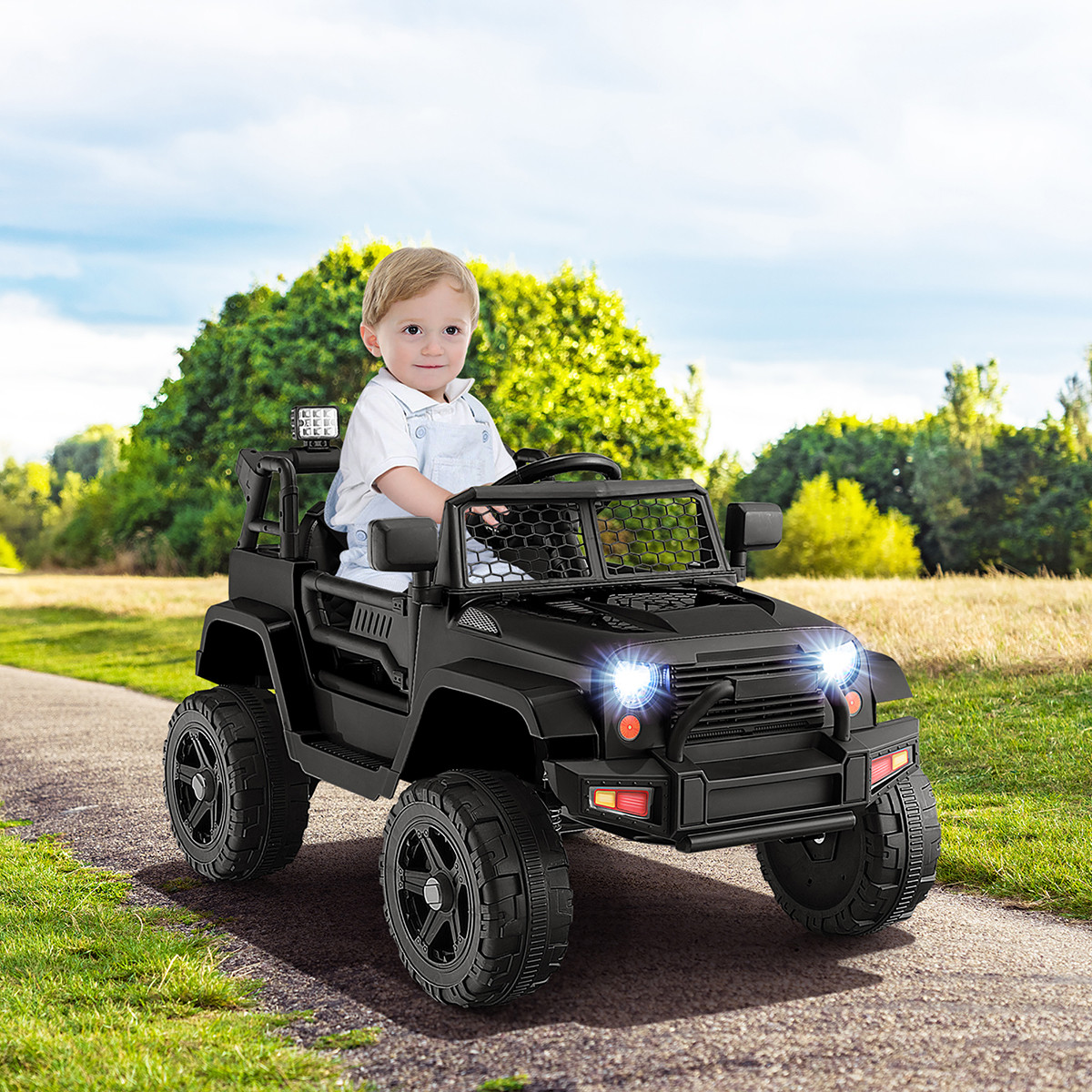 Kids' 12V Ride-on Truck with Remote and Headlights product image