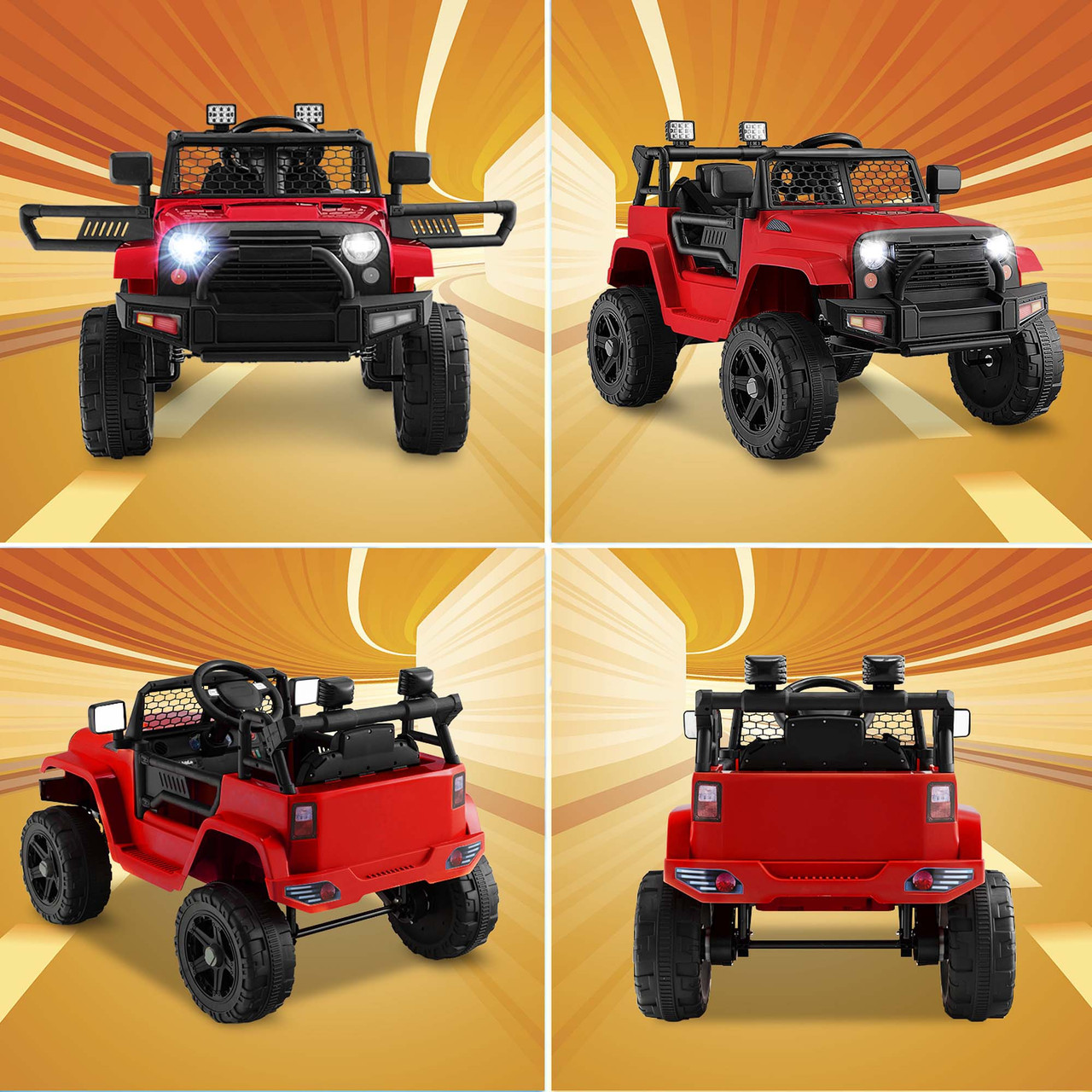 Kids' 12V Ride-on Truck with Remote and Headlights product image