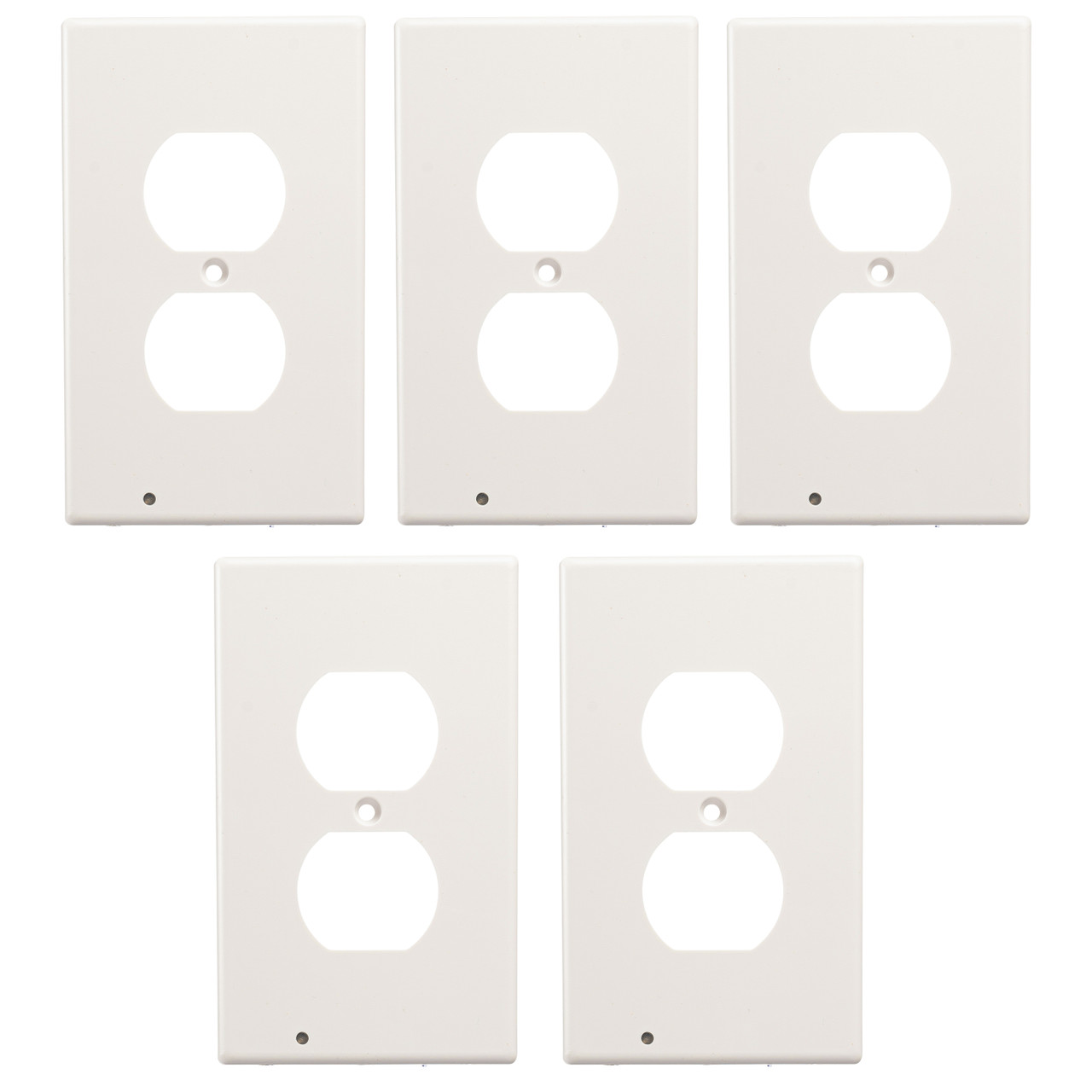 Round or Square Snap-on Outlet Plate with Built-in LED Night Lights (5-Pack) product image