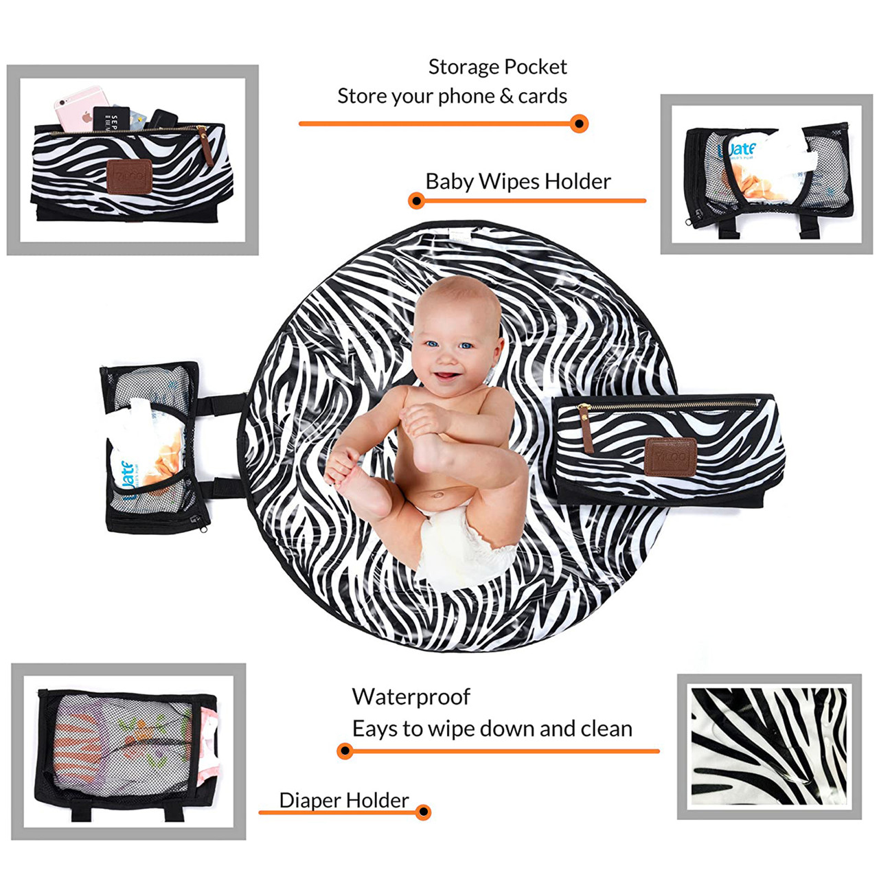 Folding Diaper Changing Pad/Clutch product image