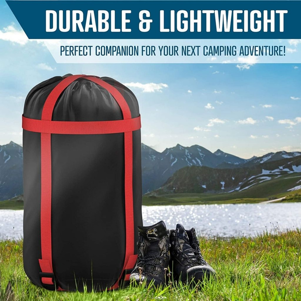 Zone Tech® 2-in-1 Travel Camping Sleeping Bag with 2 Pillows product image