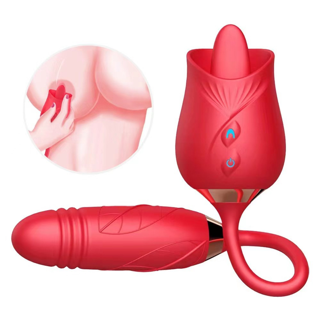Waterproof 3-in-1 Rose Vibrator Toy product image