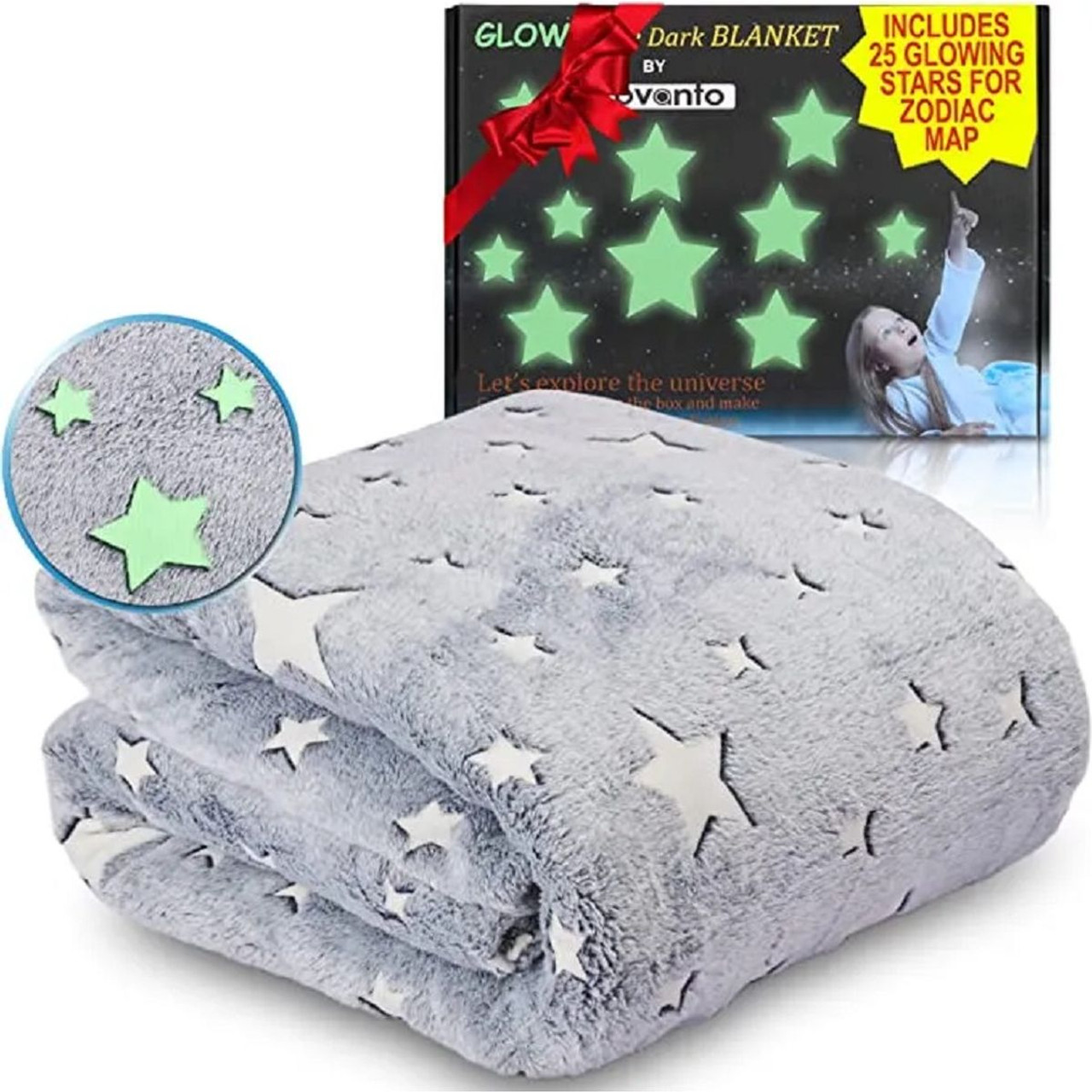 Ovanto™ Glow-in-the-Dark Blanket, 50 x 60-Inch, Flannel Fleece product image