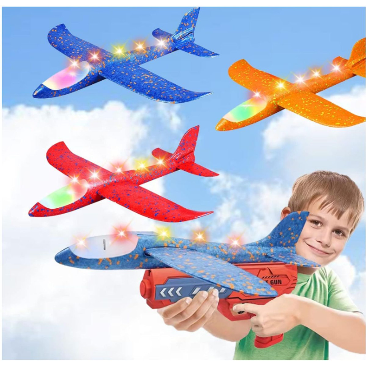 12.6-Inch Large Foam Plane with Launcher (1- or 2-Pack) product image