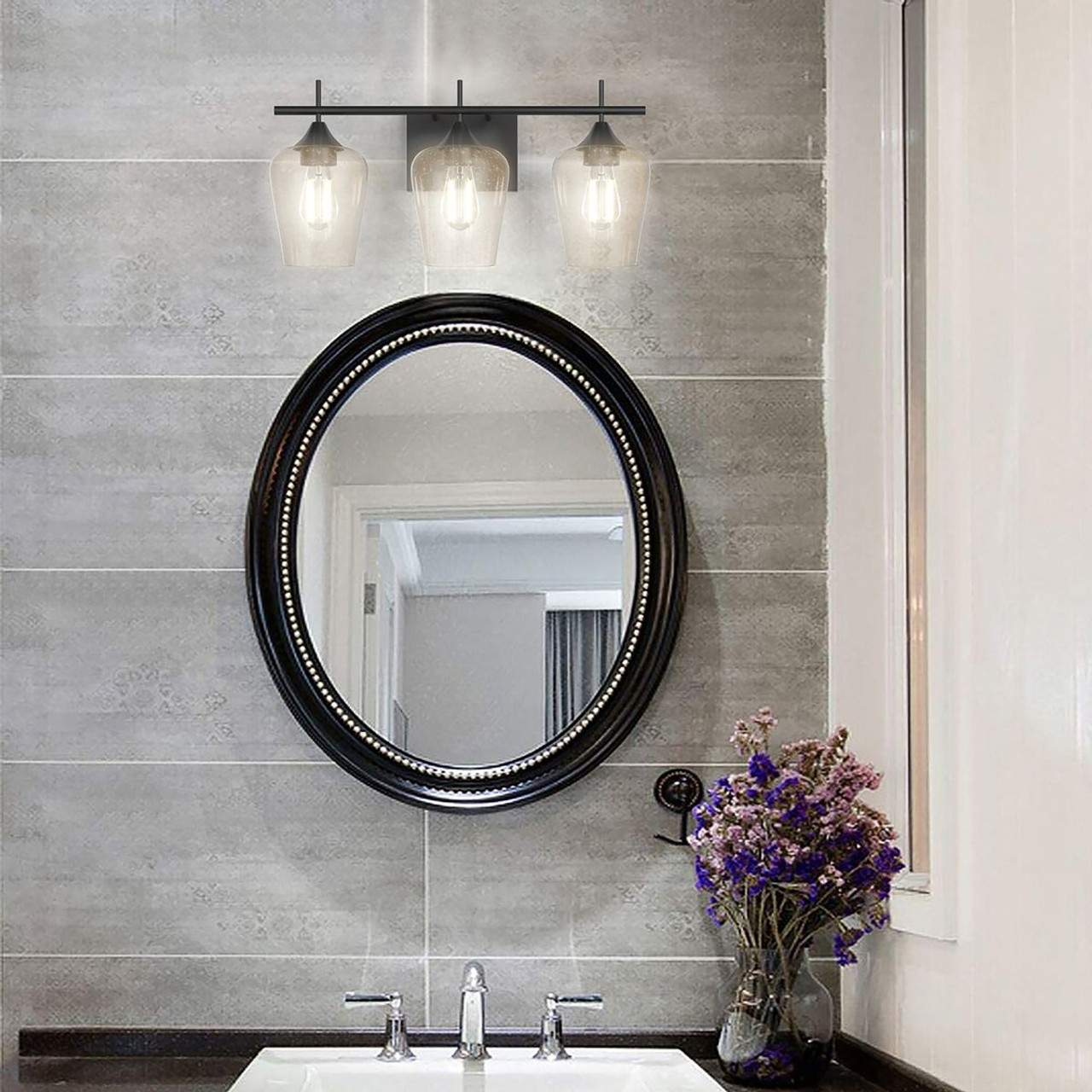 3-Light Wall Sconce Modern Bathroom Vanity Light Fixture product image