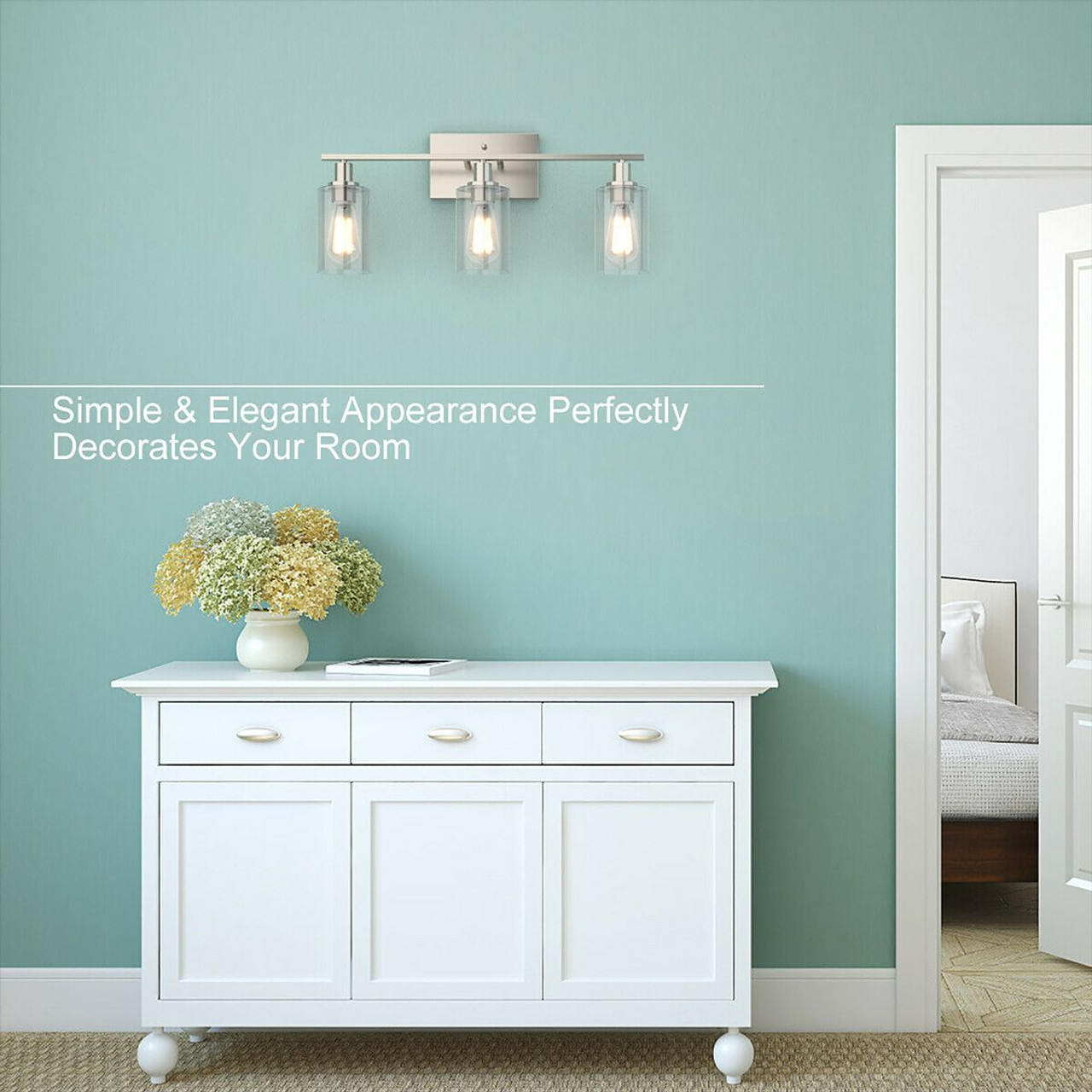 3-Light Modern Bathroom Vanity Wall Sconce product image
