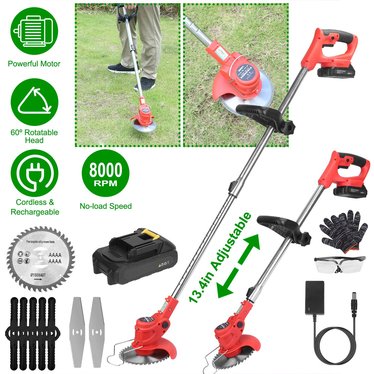 LakeForest® Electric Cordless Grass Trimmer product image