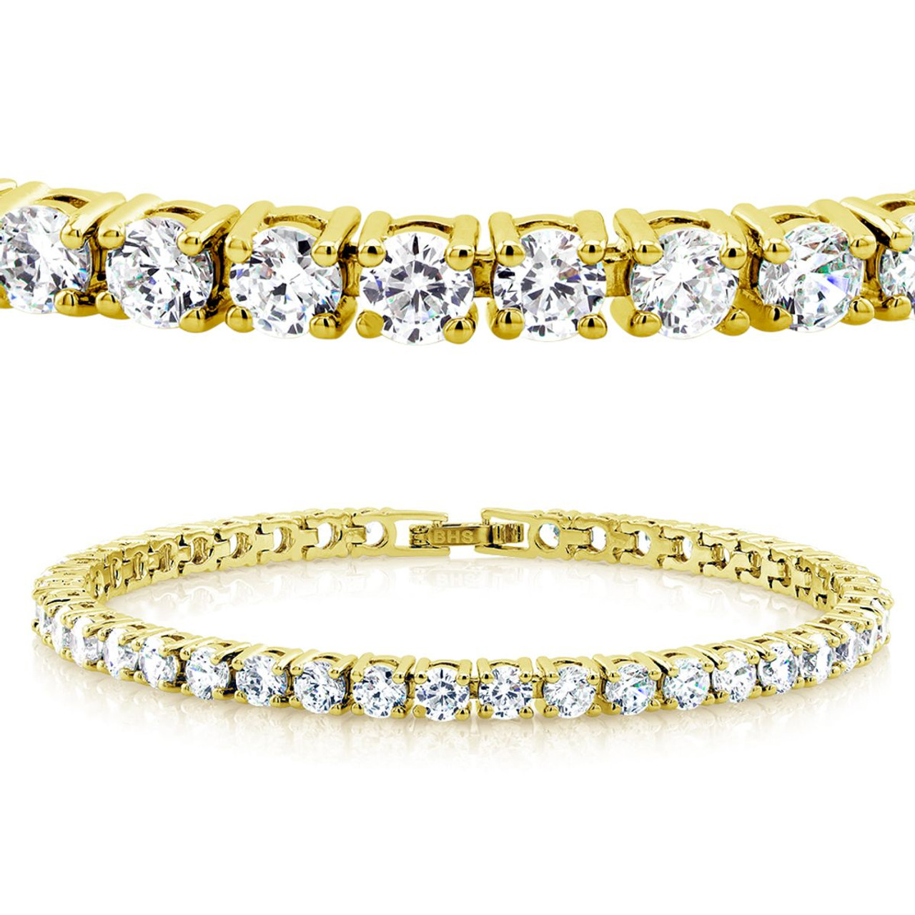 18K Gold Plated Cubic Zirconia Classic Tennis Bracelet product image