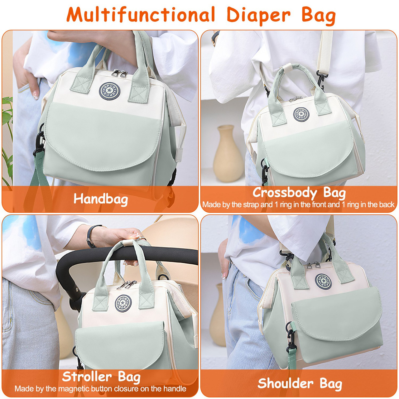 BabyLuv™ Crossbody Diaper Bag product image