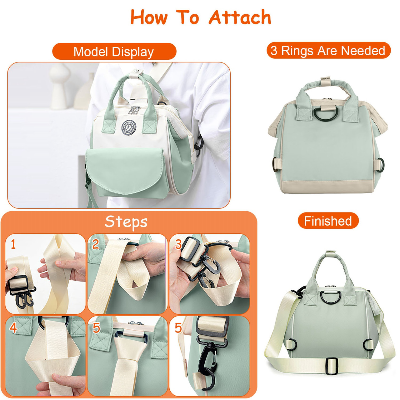 BabyLuv™ Crossbody Diaper Bag product image