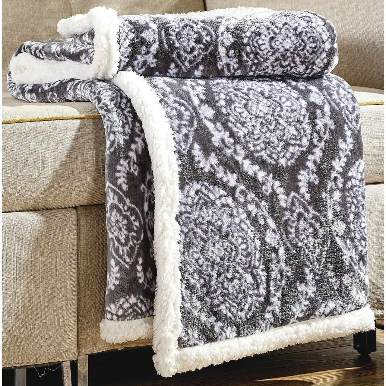 Noble House™ 50 x 60-Inch Printed Sherpa Throw product image