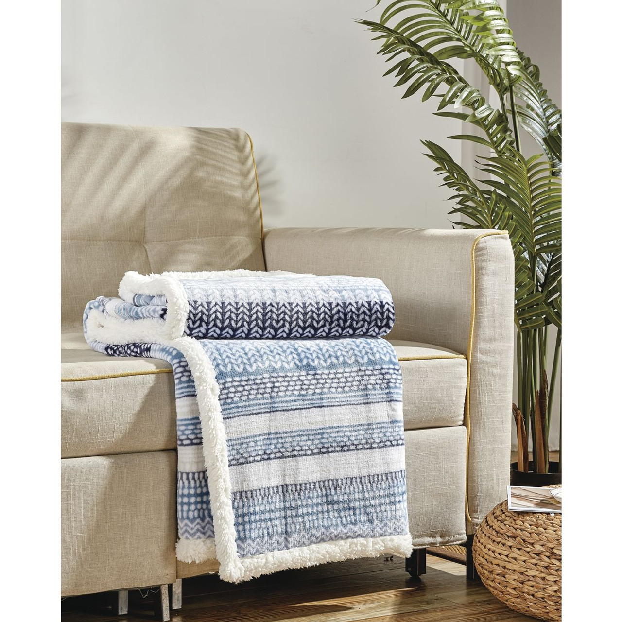 Noble House™ 50 x 60-Inch Printed Sherpa Throw product image