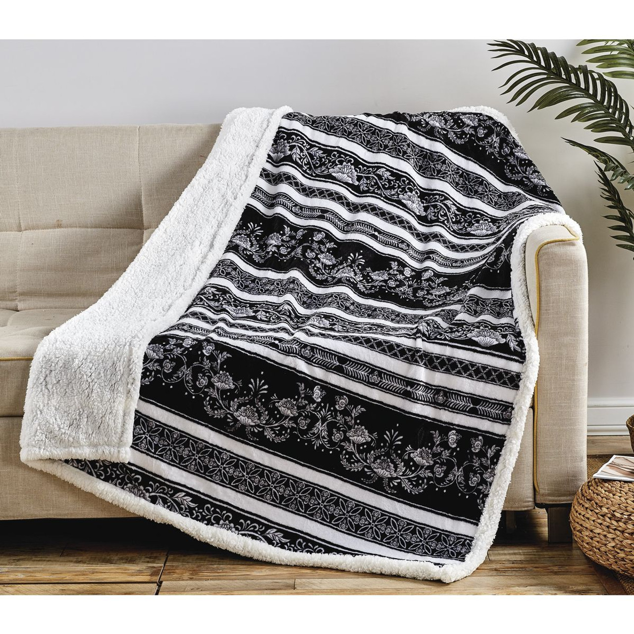 Noble House™ 50 x 60-Inch Printed Sherpa Throw product image