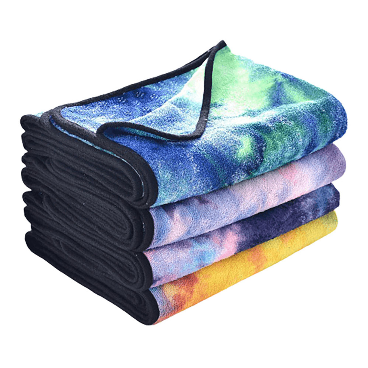 Tie-Dye Yoga Mat Towel with Slip-Resistant Grip Dots product image