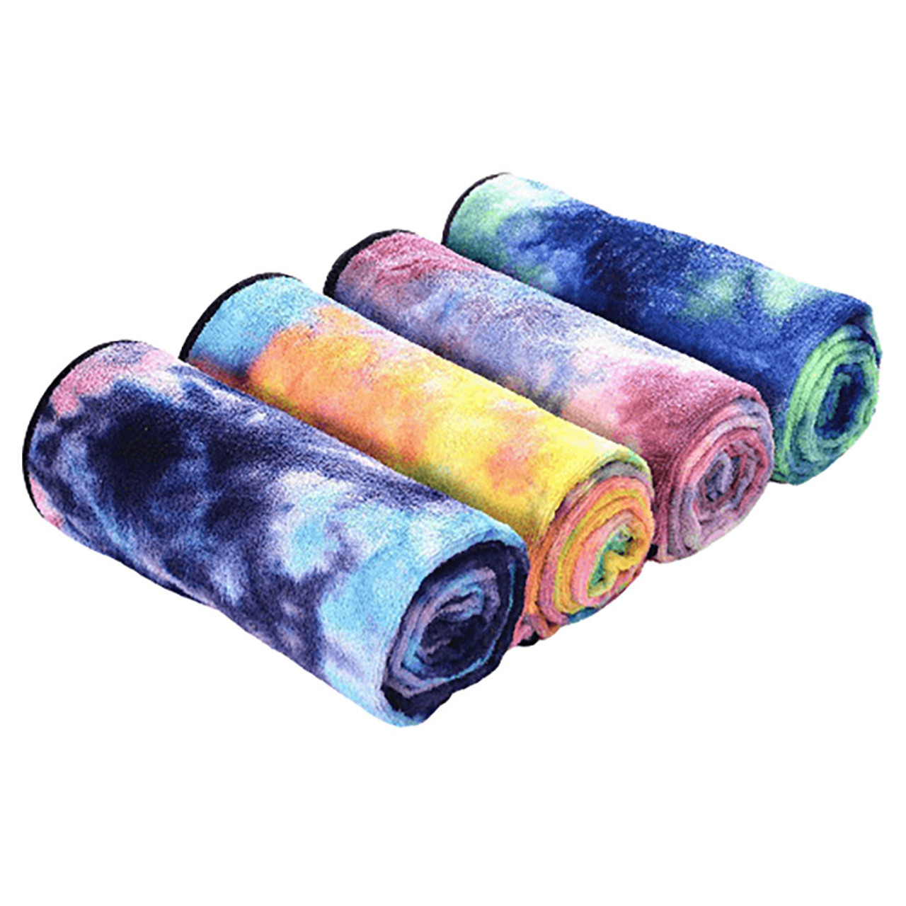 Tie-Dye Yoga Mat Towel with Slip-Resistant Grip Dots product image