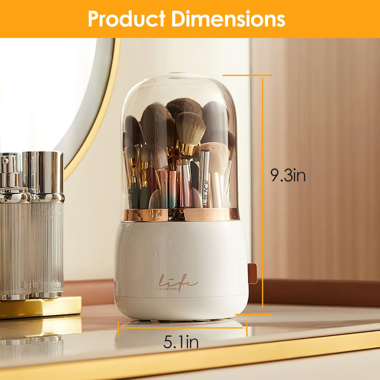 360° Rotating Makeup Brush Holder by NewHome product image