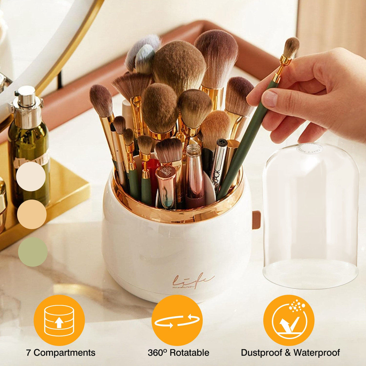 360° Rotating Makeup Brush Holder by NewHome product image